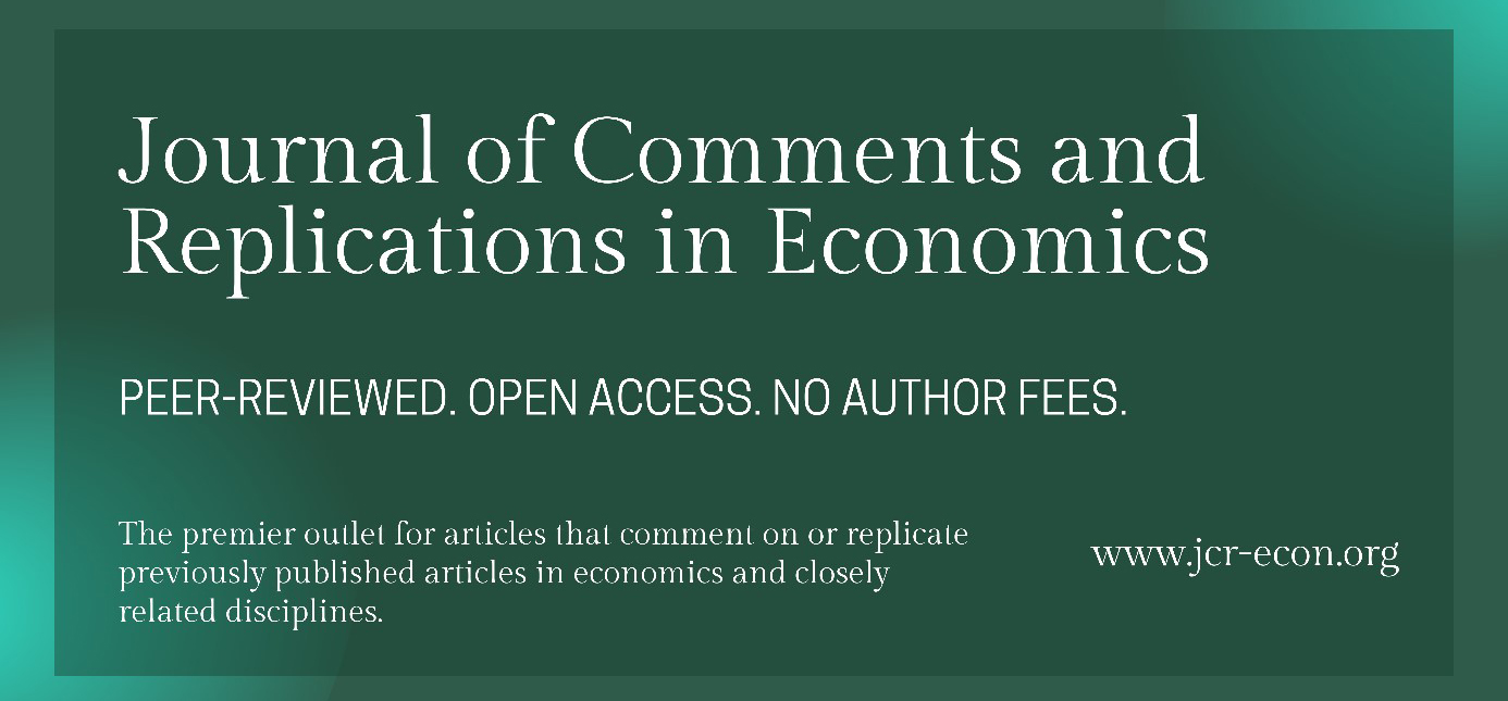 Illustration Journal of Comments and Replications in Economics